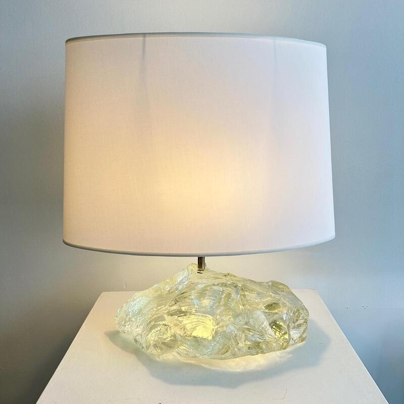 PIED DE LAMPE EN VERRE